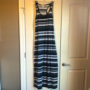 Black & White Stripe Maxi Dress